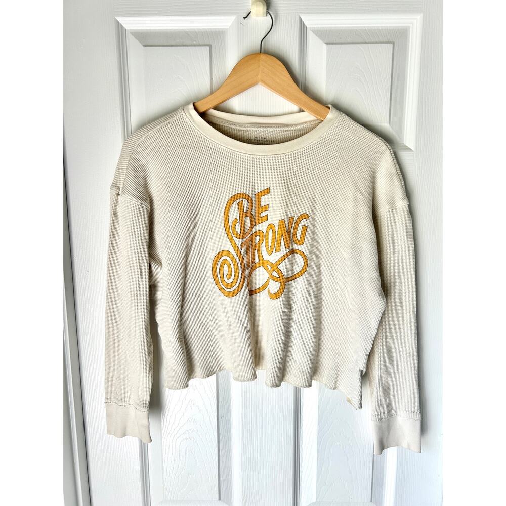 Anthropologie Be Strong Waffle Knit Shirt